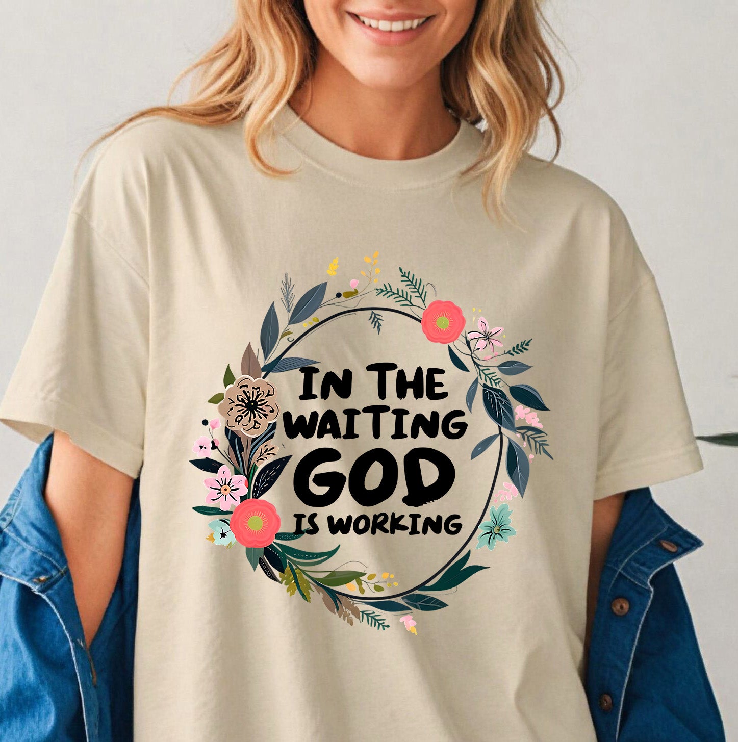 In the waiting GOD is working Tee